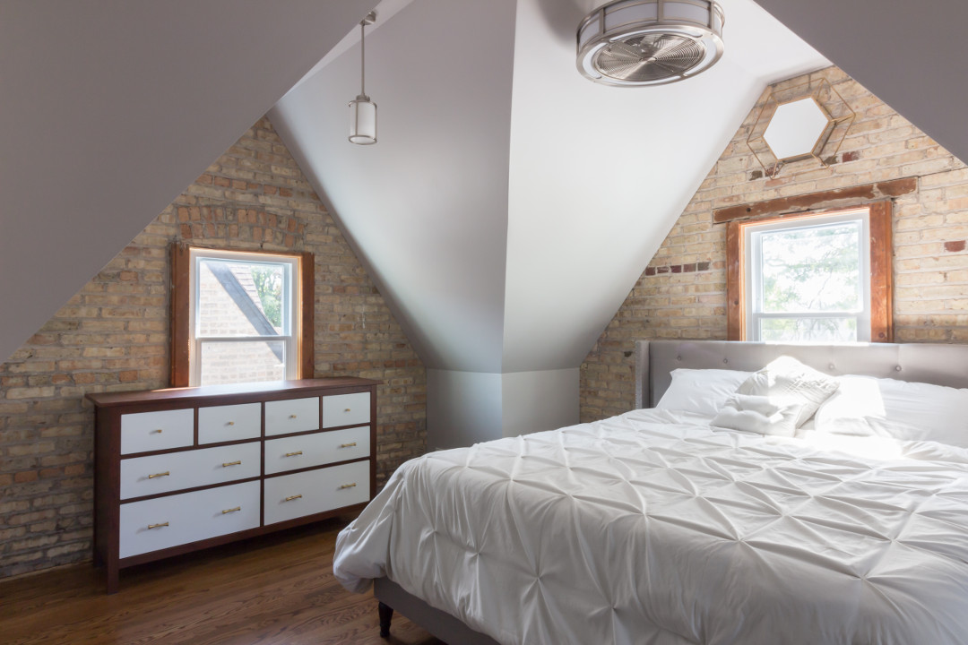 Chicago Finished Attic Master Bedroom Interior Design